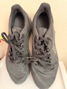 Nike Black Athletic Sneakers with Label Detail